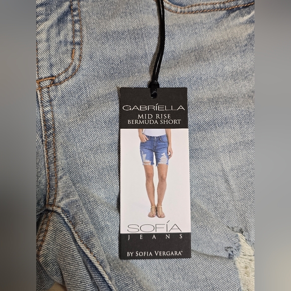 Sofia Jeans by Sofia Vergara Gabriella Mid Rise Bermuda Short Women Size 4 - Picture 9 of 14